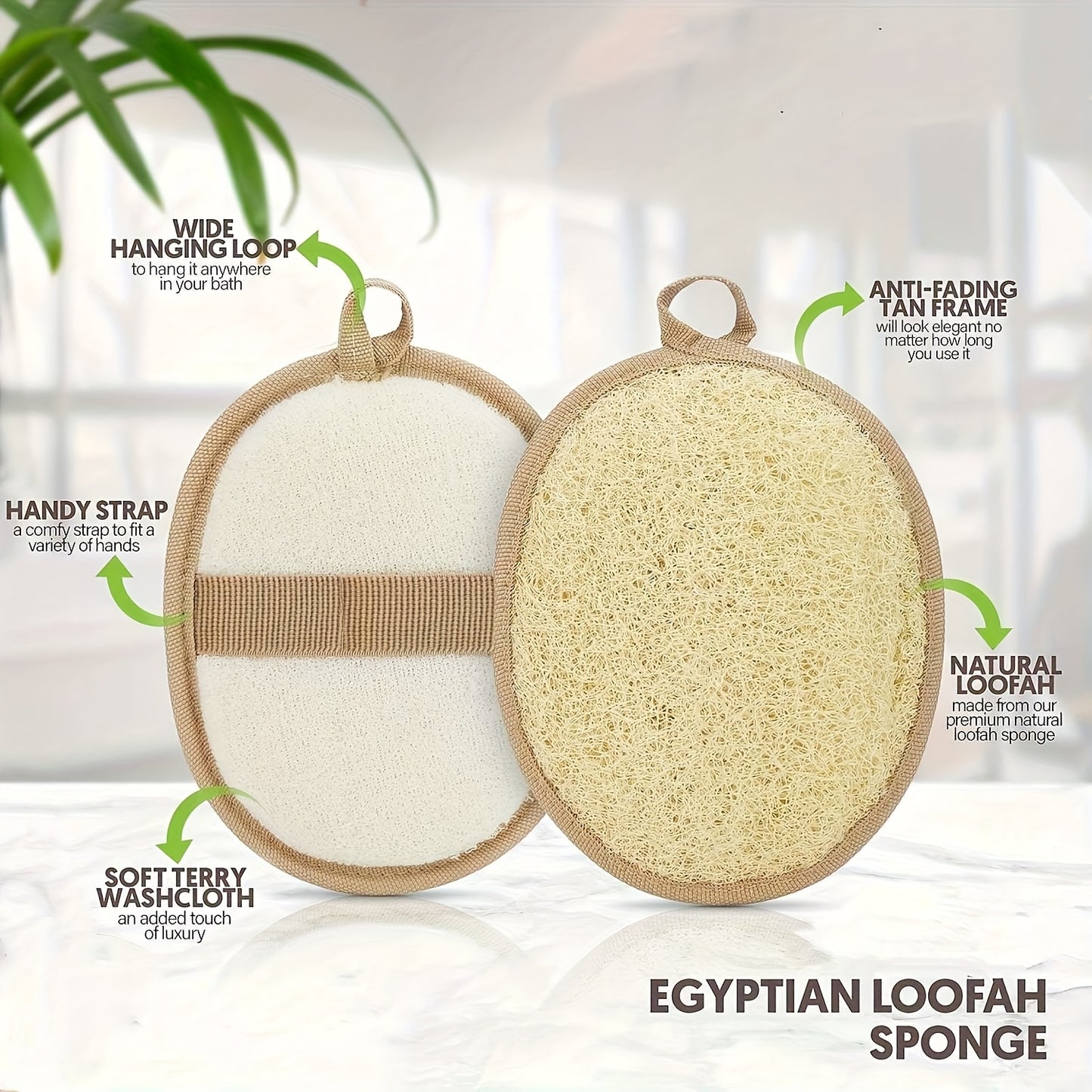 2/4pcs Natural Exfoliating Loofah Pads, Body Scrubbers, Portable Luffa Sponges