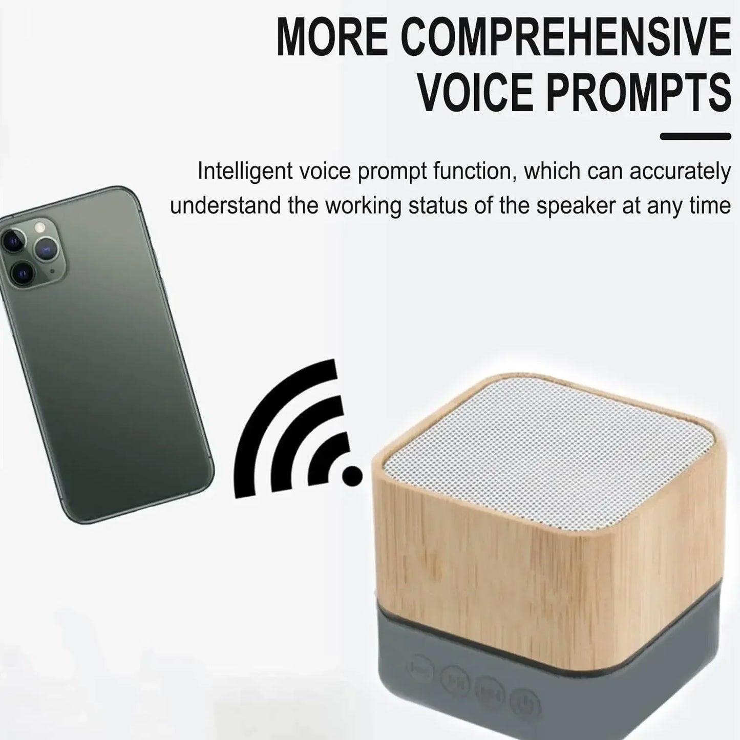 Mini Bamboo Bluetooth Speaker 3D Stereo Surround Sound Column The Smell of Logs Small Bluetooth Wireless Speaker Gift for Family