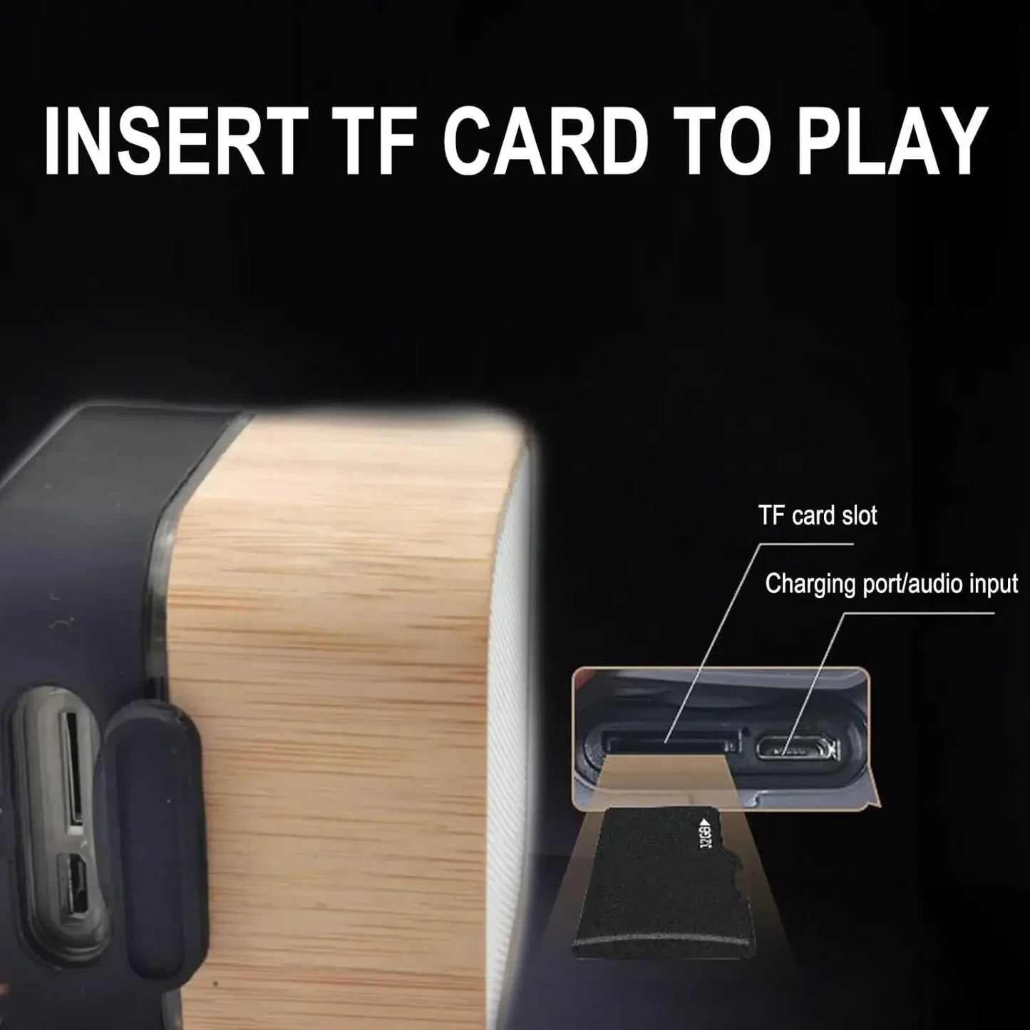 Mini Bamboo Bluetooth Speaker 3D Stereo Surround Sound Column The Smell of Logs Small Bluetooth Wireless Speaker Gift for Family