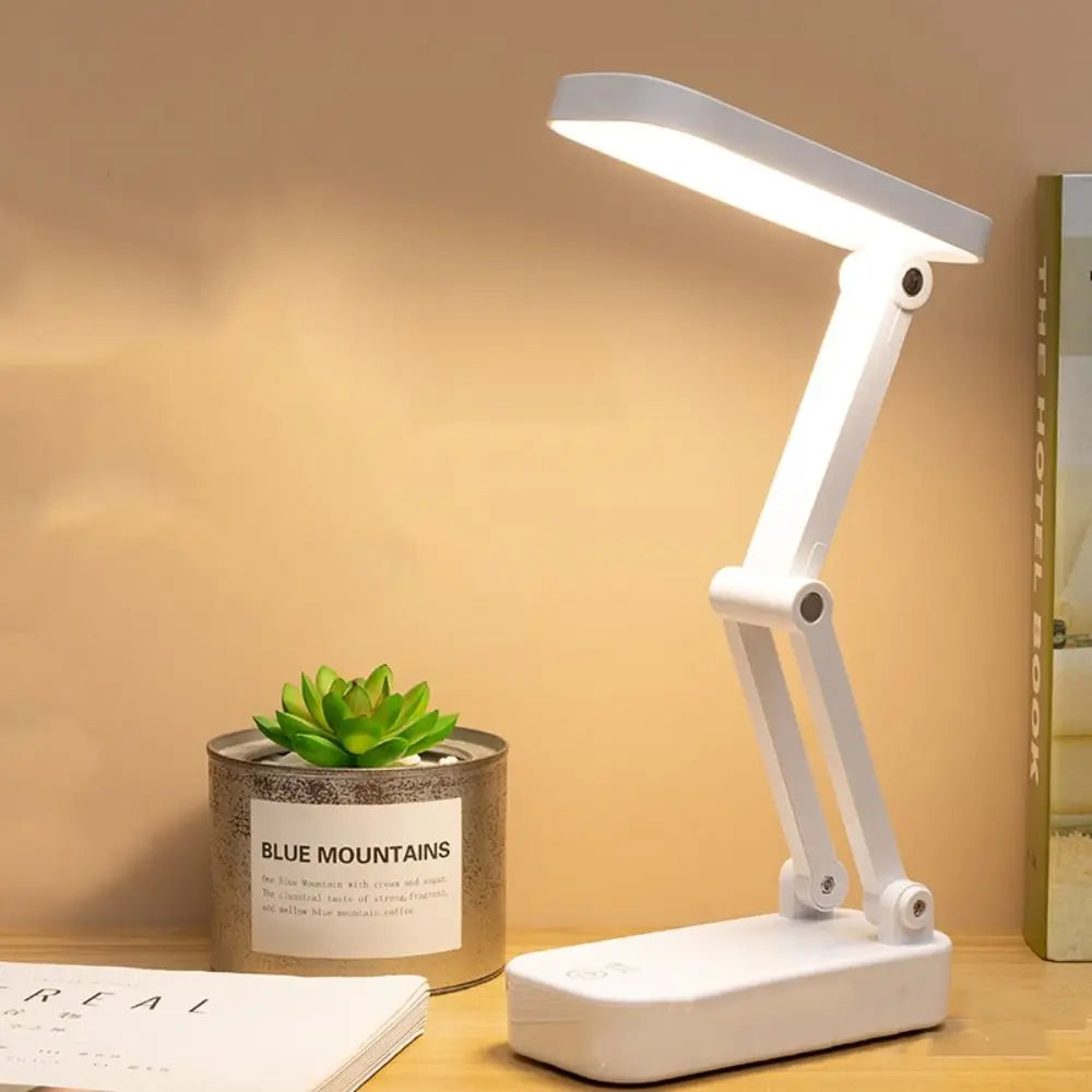 Energy Saving Foldable Solar Powered Desk Lamp Dimmable USB Charging LED Night Light Touch Portable Reading Light Eye Protection