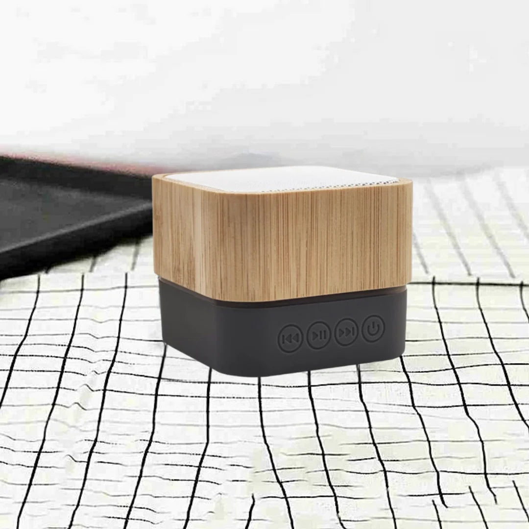 Mini Bamboo Bluetooth Speaker 3D Stereo Surround Sound Column The Smell of Logs Small Bluetooth Wireless Speaker Gift for Family
