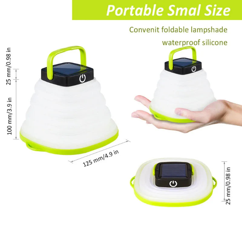 Novel and Exotic Lamp Solar Lighting Lamp Outdoor LED Light Portable Lantern Collapsible Camping Lamp USB Rechargeable